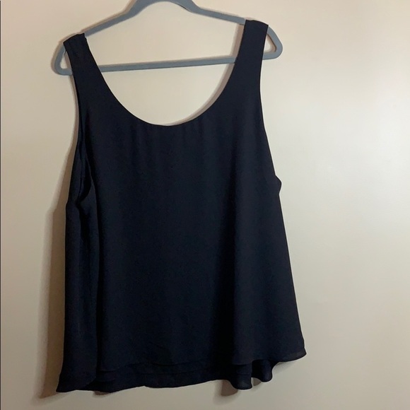 Addition Elle Black Chiffon Tank Top - Picture 2 of 4